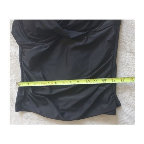 Catalina twist front underwire Black minimalist tankini top size 8-10 - Picture 4 of 8
